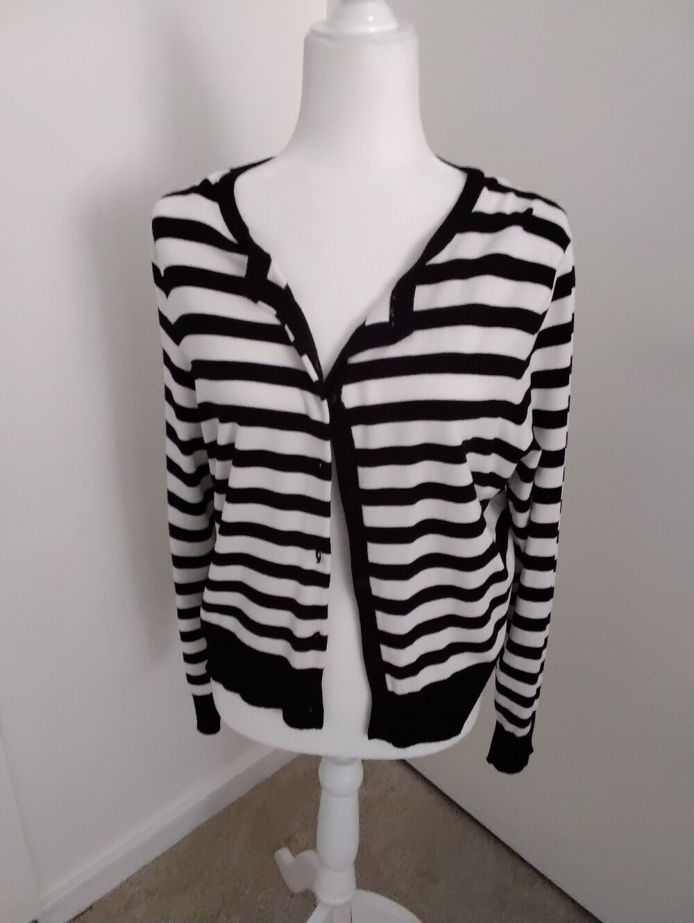 Divided Button Up Sweater. NWT